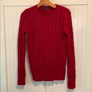 Gap Red Cable Knit Sweater